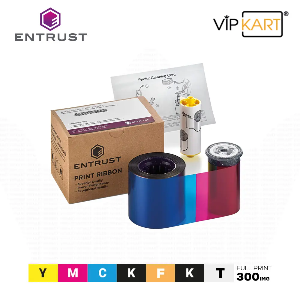 Entrust Datacard 525100-011 YMCKF-KT Ribon – 300 Baskı