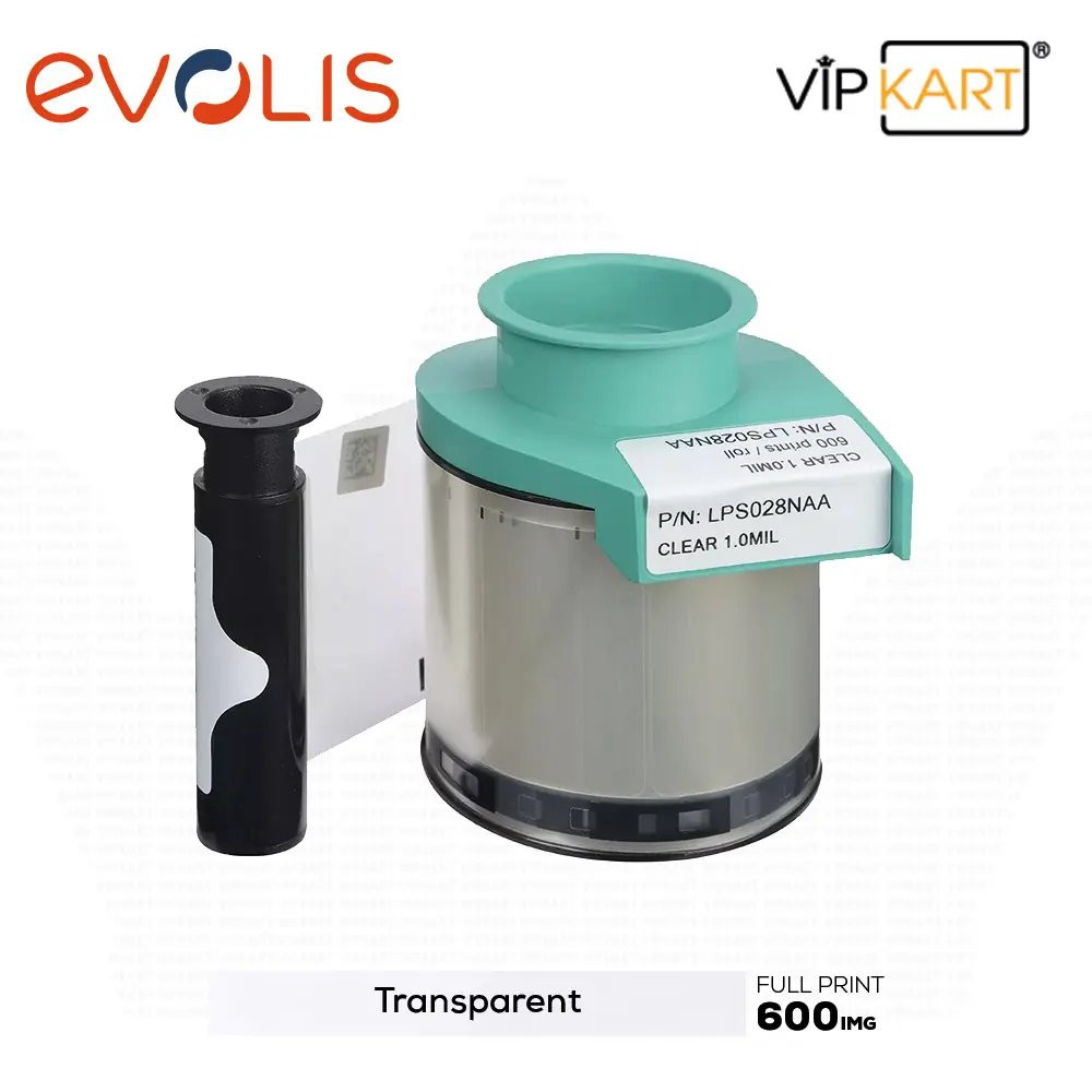 Evolis LPS028NAA Şeffaf Laminasyon Filmi 1.0mm – 600 Baskı