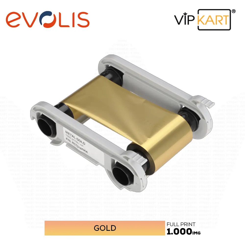 Evolis RCT016NAA Metalik Gold (Altın) MonoChrome Ribon – 1000 Baskı