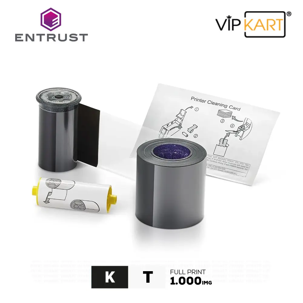 Entrust Datacard 525100-014 KT Monochrome Ribon – 1000 Baskı