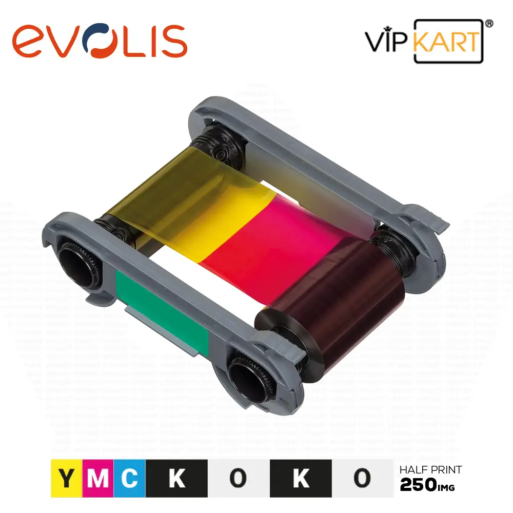 Evolis R7H006NAA ymcKO-KO Yarım Panel Ribon – 250 Baskı