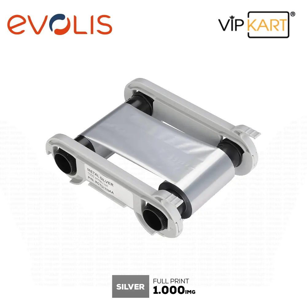 Evolis RCT017NAA Metalik Silver (Gümüş) MonoChrome Ribon – 1000 Baskı
