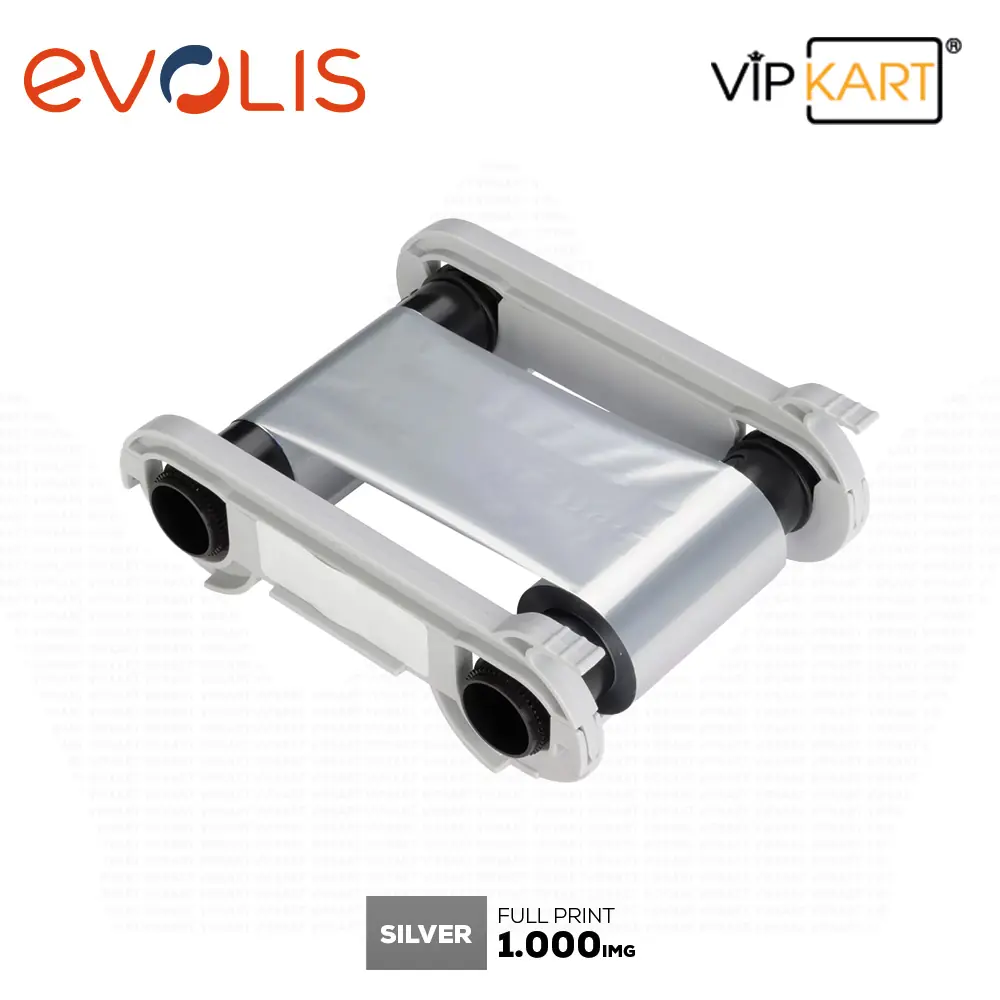 Evolis RCT217NAAA Metalik Silver (Gümüş) MonoChrome Ribon – 1000 Baskı